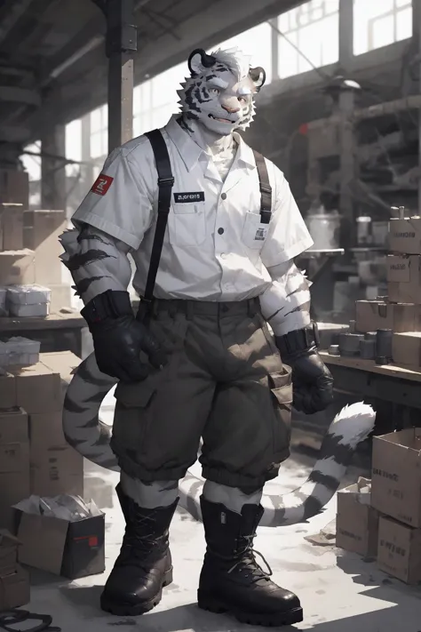 a close up of a person in a uniform and a mask