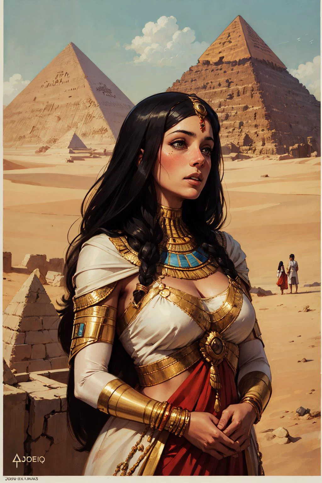 1 Ägyptisches Mädchen,  Königin,  lange Haare, Pyramide, Mumie, 
 (   von Joao Ruas , Andre Kohn )