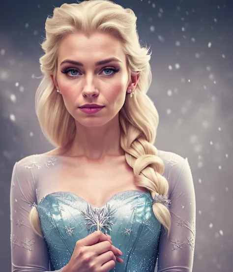 solo mid shot portrait photo of [Kerli Koiv|Rachel Cook] as [Hailey Grice|Hailey Grice] as a real life version of (Queen Elsa:1....