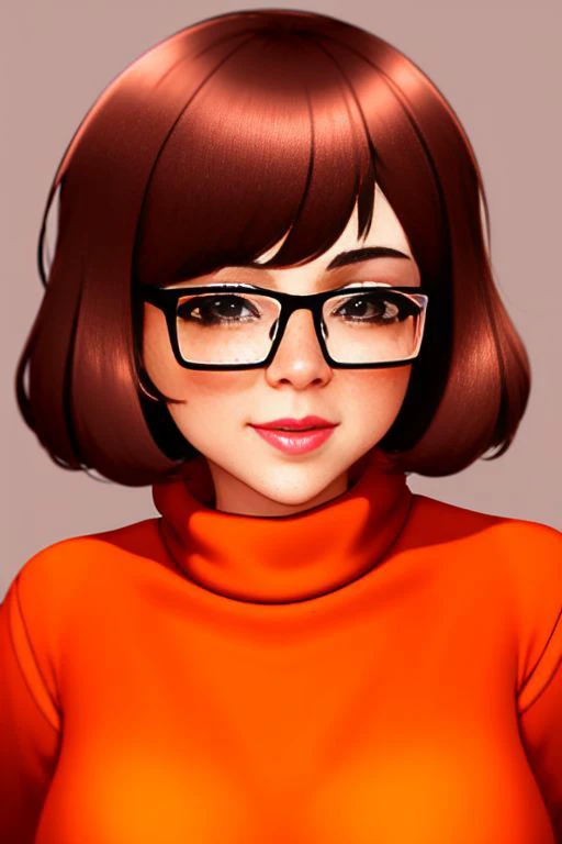 A Woman With Glasses And An Orange Top Is Looking At The Camera Seaart Ai