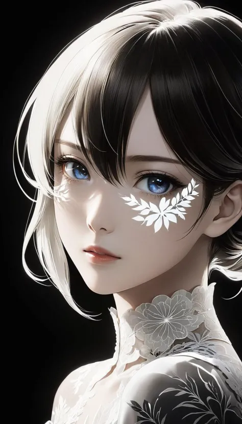 anime,1girl,Elegant,Portrait Photogram,detailed gorgeous face,