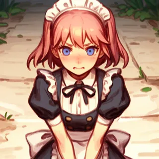 solo, 1girl,close-up, maid,  embarrassed, cute