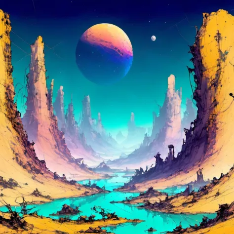 an alien world landscape