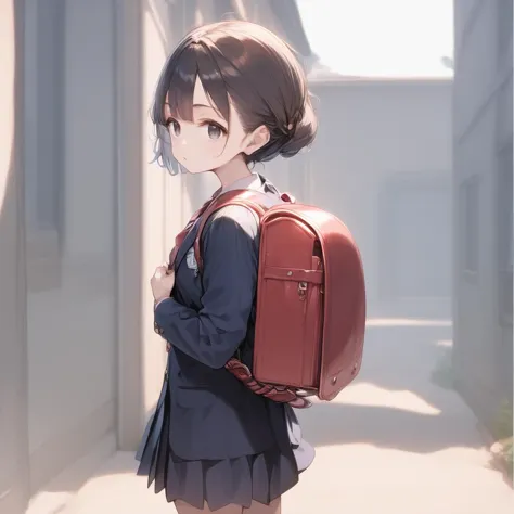 score_9, score_8_up, score_7_up, score_6_up,  source anime,
1girl, haibara, walking, school blazer, skirt, randoseru, backpack, ...