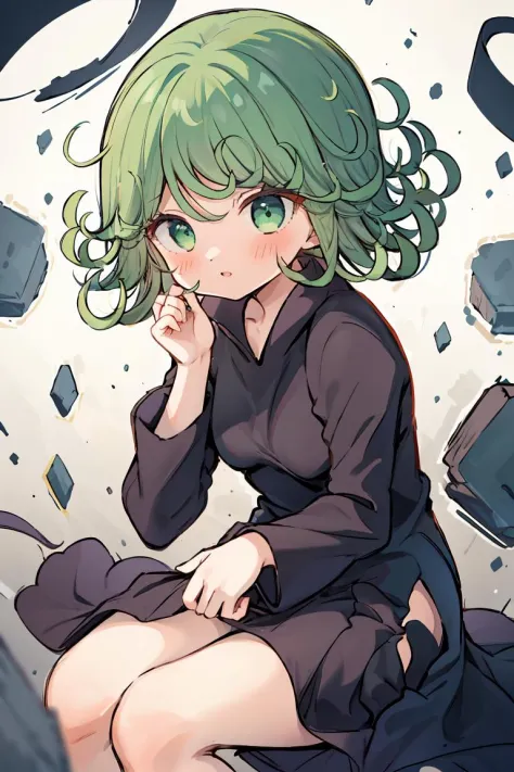 (obra maestra, mejor calidad), 1 chica, Tatsumaki