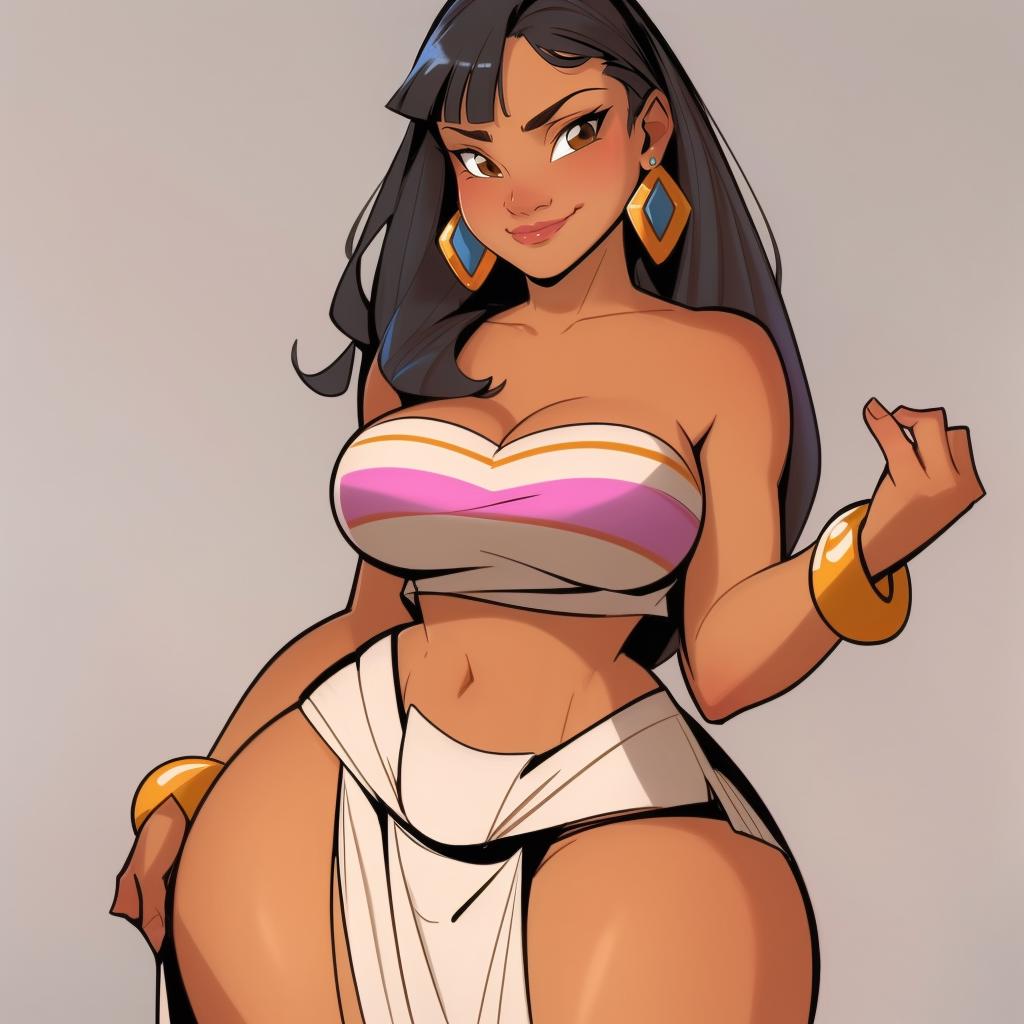 Hentai busty - 1 girl, solo, (((bimbo))), (((Chel from El Dorado - SeaArt AI