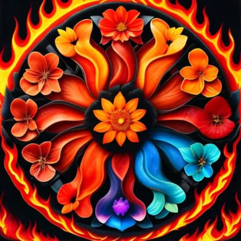 elem flowers multielem,fire