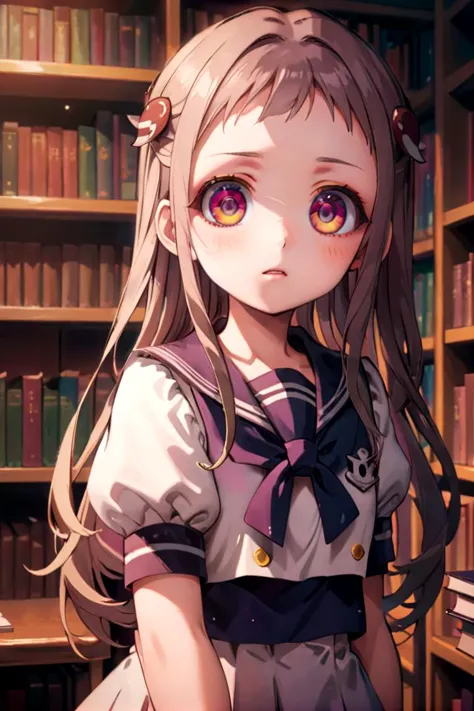 <lora:nene-000010:0.7>
1girl named yashiro_nene, standing alone in a library, she has multicolored eyes
she is wearing a school uniform with puffy sleeves and a sailor collar,
hair ornament, 
The soft lighting and detailed surroundings create an immersive environment where imagination runs wild hyper-detailed,
hyper-detailed face, high quality visuals, dim Lighting, sharply focused, octane render, 8k UHD