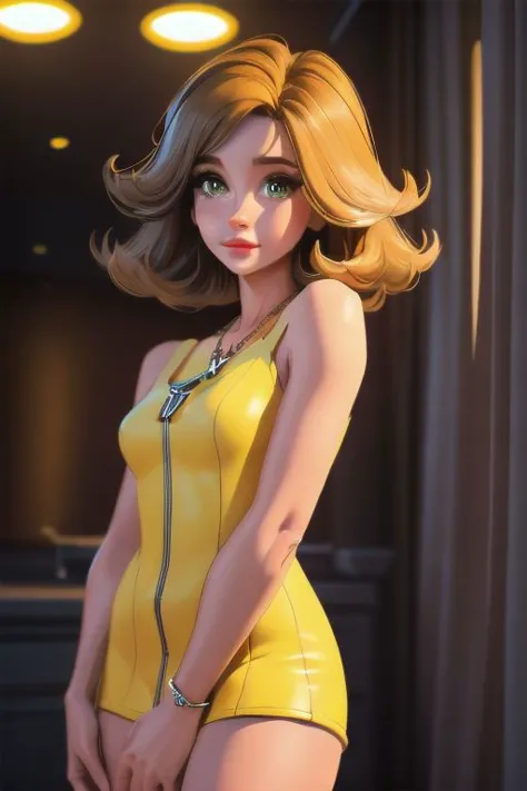 close-up,
[sunafukitabito:sam yang:0.4],
masterpiece, best quality,
selphie, necklace, yellow dress, boots
indoors, upper body, looking at viewer, indoors, dark room, black background, arms at sides, close-up, 3DMM