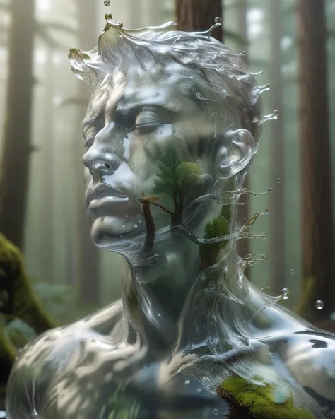 Male Water Elemental | Portrait | LoRA XL