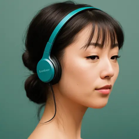 teal background,
award winning extremely high detail digital RAW color  photo, close up of a
a hyperdetailed portrait of a beautiful  japanese  geisha,  perfect body, ((wearing wireless headphones)),
HDR, 8k resolution,  smooth,  (defocus):1.7,  (warm soft...