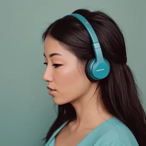 teal background, 
award winning extremely high detail digital RAW color  photo, close up of a
a hyperdetailed portrait of a beautiful  japanese  geisha,  perfect body, ((wearing headphones)),
HDR, 8k resolution,  smooth,  (defocus):1.7,  (warm soft ambient...