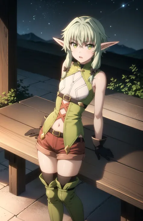 (1girl:1.5), (flat chest:1.5), (high elf (goblin slayer):1.3),
((high resolution illustration)), ((masterpiece)), ((best quality...