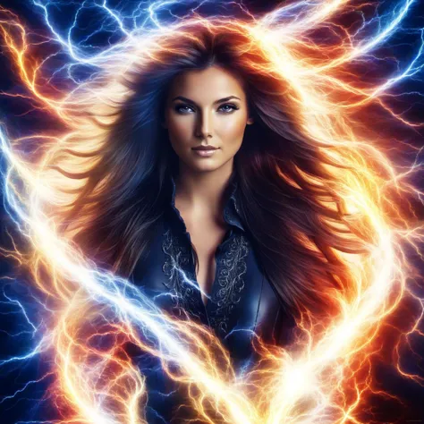 lighting_thunder, 1girl,solo,long hair <lora:electricity:1>