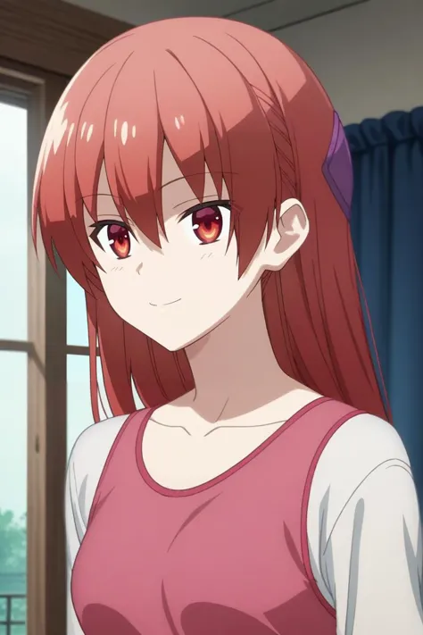 score_9, score_8_up, score_7_up, source_anime, rating_safe, intricate details, anime screencap, , , , , 1girl, solo, <lora:tsukasa_yuzaki_pony:0.76>, tsukasa_yuzaki, red hair, red eyes, long hair, hair between eyes, bangs, symmetry, armory, dusk, yoga, light smile, , <lora:sdxl_lightning_8step_lora:1>