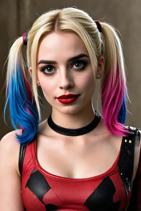 raw photo, Emma Roberts as Harley Quinn