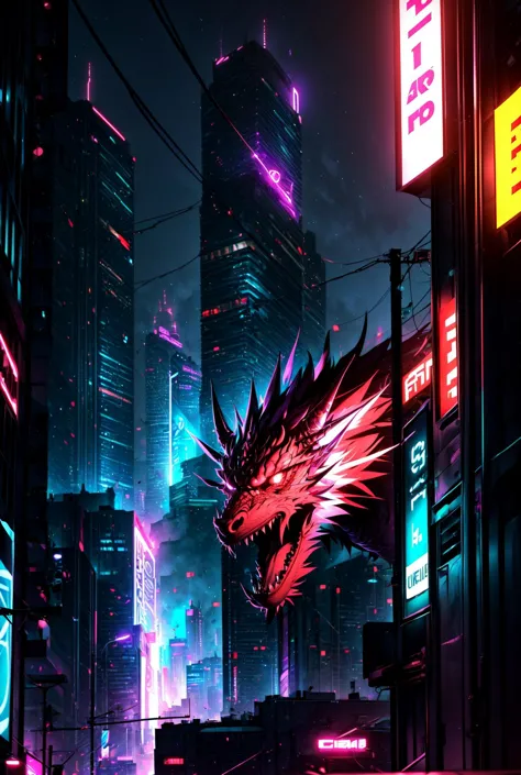 (masterpiece:1.4), (best quality), (detailed), neon palette, red dragon, skyscraper, midnight, neon lights,
<lora:add_detail:1> ...