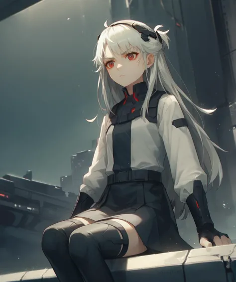 score_9,score_8_up,score_7_up,score_6_up,source anime,1girl,solo,science fiction,cyberpunk,sitting,upper body,white hair,long ha...