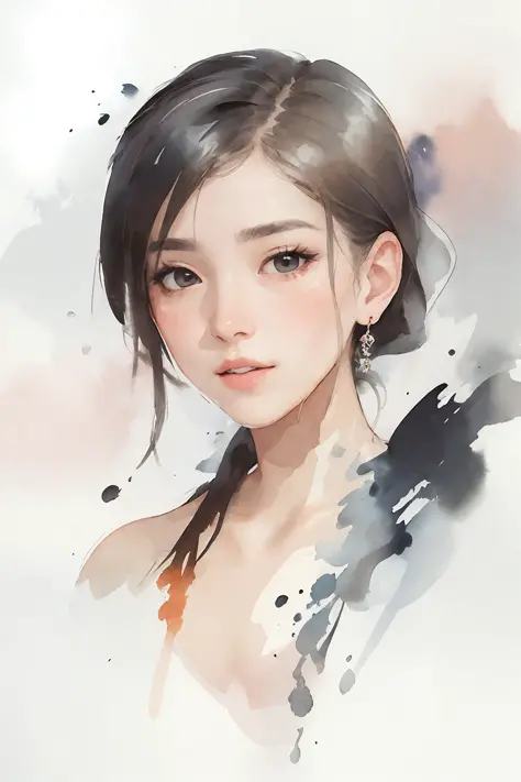 stechu,(white background:1.4), ((tachi-e)), original,(illustration:1.1),(best quality),(masterpiece:1.1),(extremely detailed CG ...