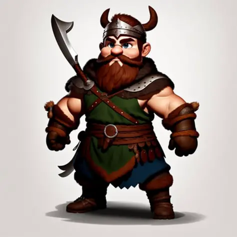 a cartoon drawing of a viking warrior