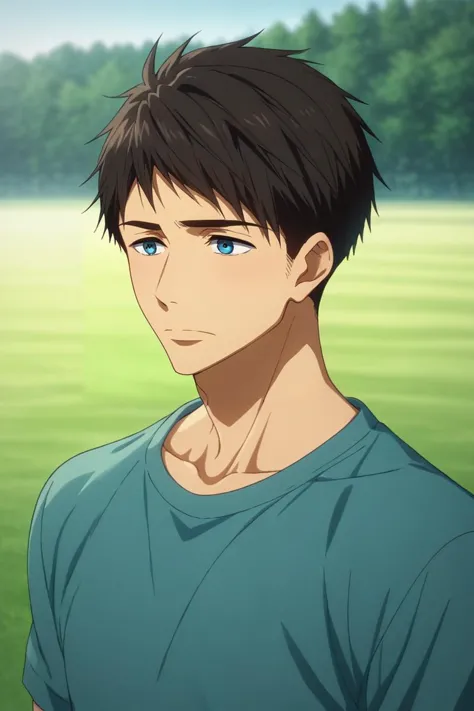 score_9, score_8_up, score_7_up, source_anime, rating_safe, , semi-realistic, , depth of field, 1boy, solo, male focus, <lora:sousuke_yamazaki_pony:0.94>, sousuke_yamazaki, black hair, blue eyes, short hair, upper body, field, noon, pose, nervous, ,, <lora:sdxl_lightning_8step_lora:1>