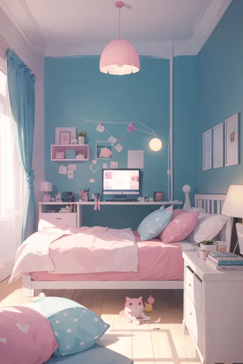 room, pink theme