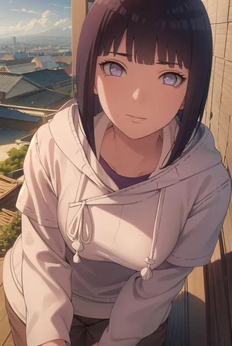 hinatahyuuga, <lora:hinata uzumaki-lora-nochekaiser:1>,
hinata uzumaki, hyuuga hinata, short hair, bangs, black hair, blunt bangs, white eyes, smile, (medium breasts:1.2), mature female,
BREAK long sleeves, shorts, socks, hood, kneehighs, hoodie, sandals, hood down, black socks, brown shorts, toeless footwear,
BREAK outdoors, city, sun, sky, clouds,
BREAK looking at viewer, (cowboy shot:1.5),
BREAK <lyco:GoodHands-beta2:1>, (masterpiece:1.2), best quality, high resolution, unity 8k wallpaper, (illustration:0.8), (beautiful detailed eyes:1.6), extremely detailed face, perfect lighting, extremely detailed CG, (perfect hands, perfect anatomy),