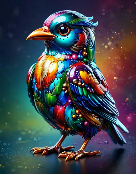 a colorful bird with a bright beak and colorful feathers