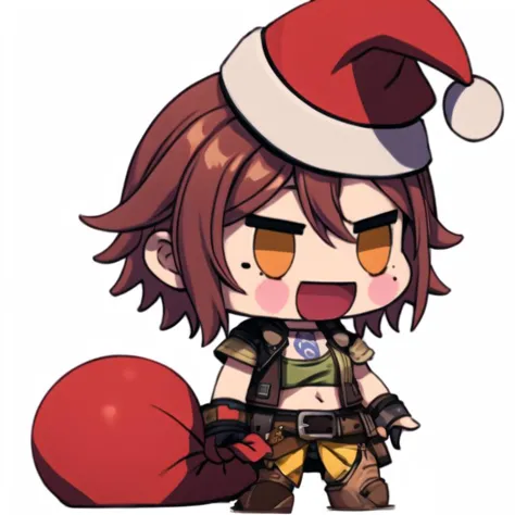 <lora:padoru_meme:1> padoru meme, 1girl,white background,<lora:lilith_(borderlands):0.8>, lilith (borderlands),fingerless gloves...