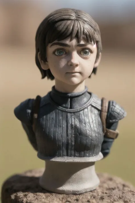 a close up of a toy of a young man with a sword