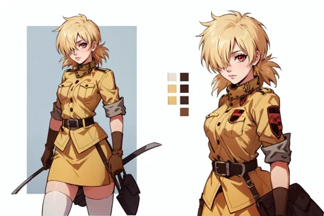 (masterpiece, best quality),  intricate details,
1girl, <lora:hellsing_serasvictoria-10:0.8> seras victoria, hair over one eye, ...