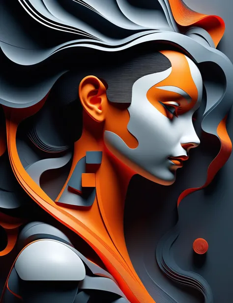 lindo retrato de corpo inteiro em grande estilo Eiko Ojala Tracie Grimwood,rosto detalhado, ondulado, Dinâmico, hiperdetalhado, hiperrealista, fotorrealista, elegante, sombreamento celular, Intrincado, cinematic, estilo suave e misterioso, hiper-detalhado, renderização de octanagem, simétrico, centrado, ambiente neon, óleo preto abstrato, mecha de engrenagem, acrílico detalhado, grunge, Intrincado complexity, Renderizado no Unreal Engine,