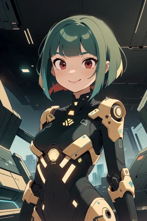 flat vector art , illustration,
closeup, small breasts, seductive smile, best quality,
bob cut, red eyes, green hair,multicolored hair, aqua hair,
1girl, standing in a scifi city, perfect face ,
<lora:LuxTech-20:0.8> luxtech, scifi, luxurious, gold, cyberpunk,