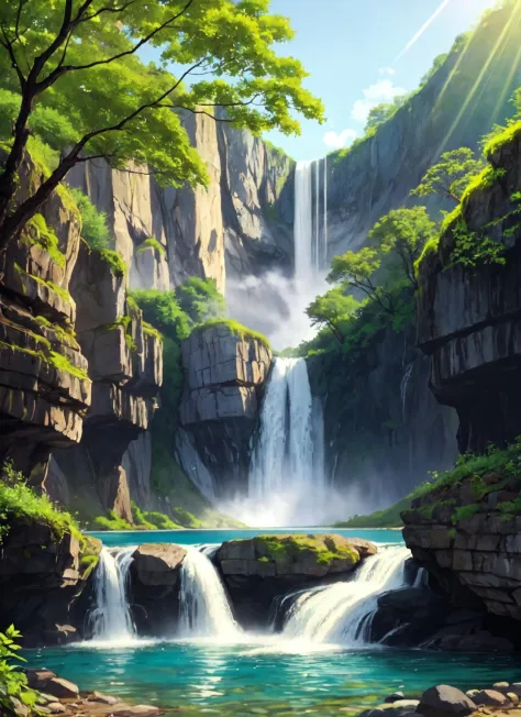 Anime Waterfall by blaze-mage on DeviantArt