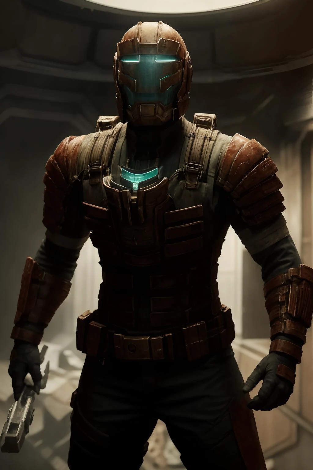 ((best quality)), ((masterpiece)), (detailed), hyperrealistic, sci-fi, 1man, photo of Robert Downey Jr wearing engineeringsuit walking in a space station, black hair, shiny armor, (dirty:1.6), looking ahead, from above, realistic materials, dramatic lighting, wallpaper, intricate, sharp focus, ray tracing, rtx, professionally color graded, professional photography, high quality, 4k, 8k, raw lorarobertdj, detailed skin texture, (blush:0.5), (goosebumps:0.5), subsurface scattering