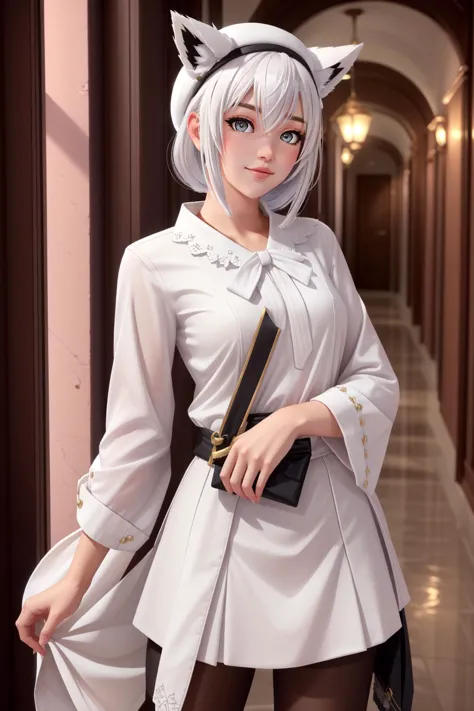 (masterpiece, best quality),  intricate details,
1girl,      <lora:shirakami_fubuki_9_outfits:0.8> white hair, single side braid...