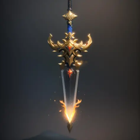 Flame, cool, burning,(A sword),(masterpiece),(best quality),(ultra-detailed)Game ICON, masterpieces, HD
Transparent background, 3D rendering
2D, Blender cycle, Volume light,
No human, objectification, fantasy, futuristic style,cyberpunk, light effect, pendant, structured, 
high-definition, game icon,Chinoiserie, (2d), black background,<lora:jian:0.6>
