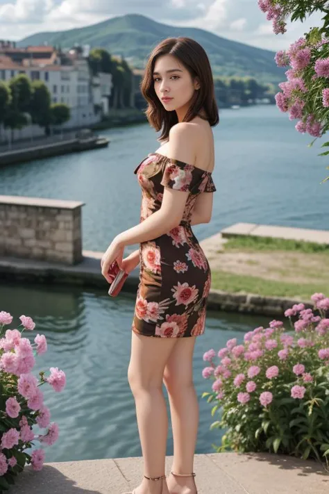 1woman, cute, beautiful, realistic, scenic view from Europe, full body shot
<lora:Floral_Print_offshoulder_Dress_By_Stable_Yogi:...