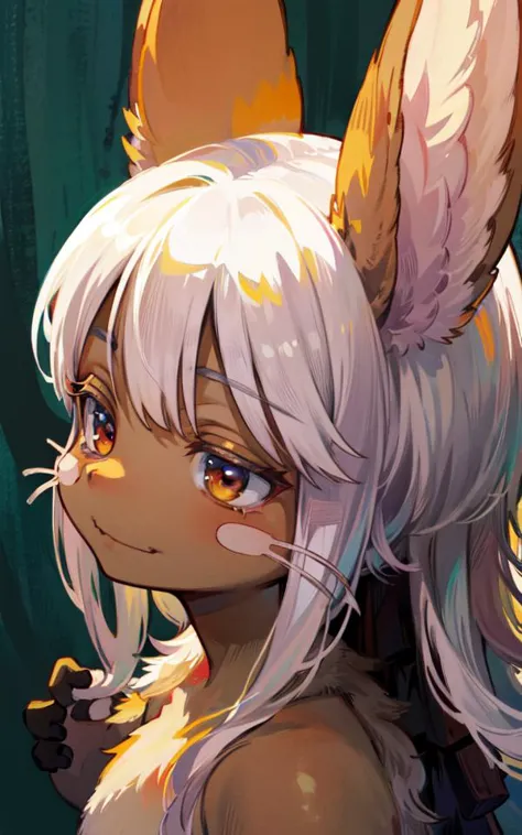 beautiful, masterpiece, best quality, extremely detailed face, perfect lighting, smirk, smug expression, white hair, paws, fur, ...