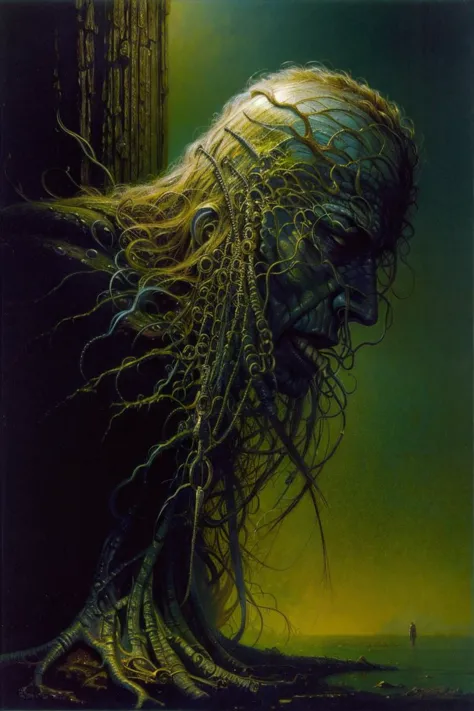 swampthing, by beksinski, david lachappelle, stephen gammell,