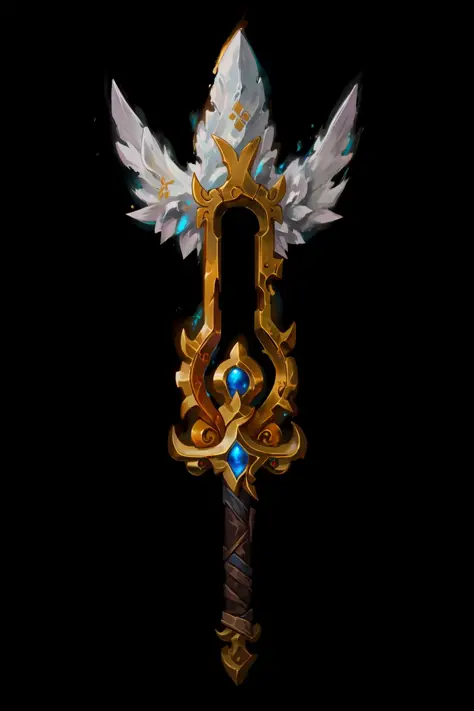 <lora:Pecha_Swords_LORA_V1:1>,best quality,Trending on Artstation, masterpiece, [angel:demon:0.5] and cleaver, [taichi:yinyang:0.5] and handle with bracket,