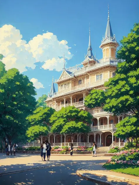 _modelshoot style, (extremely detailed CG unity 8k wallpaper), full shot body photo of the most beautiful artwork in the world, magic castle, professional majestic impressionism oil painting by Waterhouse, John Constable, Ed Blinkey, Atey Ghailan, Studio G...