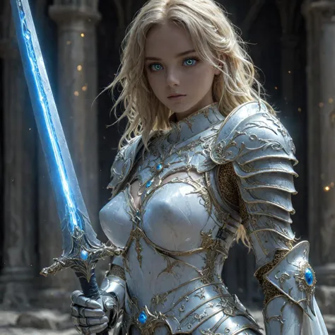 amazing quality,masterpiece,best quality,hyper detailed,ultra detailed,UHD,perfect anatomy,(in castle:1.2),
girl knight in white armor and blue glowing eyes holding oversized blue crystal greatsword with thick edge,dazzling,transparent,polishing,
<lora:add...