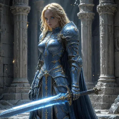 amazing quality,masterpiece,best quality,hyper detailed,ultra detailed,UHD,perfect anatomy,(in castle:1.2),
girl knight,dazzling,transparent,polishing,holding oversized blue crystal greatsword with thick edge,
<lora:add-detail-xl:0.6>,<lora:HKStyle:1>,
ext...