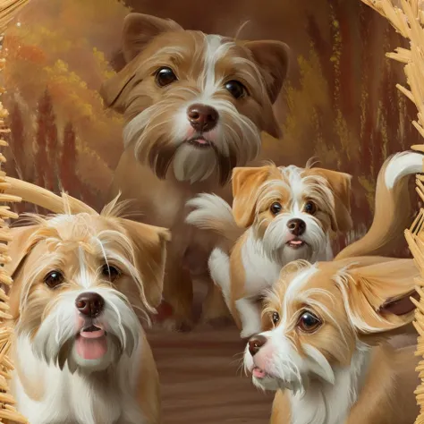 basilwolverton style sketch room full of dogs taking a selfie  <lora:Lora_Zip:0.7 >  <lora:BasilWolvertonComboStyleXL_v1.1:0.8> ...