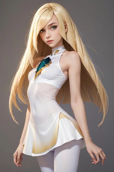 (masterpiece, best quality), 1girl,  <lora:lusamine-pokemon-richy-v1:1> lusaminedef, mature female, very long hair, gem, sleevel...