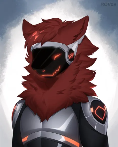 uploaded to e621, explict content, by havoc63, by ruan jia, by michael garmash, by foxovh,  solo, (male:1.3), protogen, looking at viewer, (protogen face:1.2), (protogen visor:1.2), detailed fur, pretty hair, glossy hair, cinematic lighting, detailed lighting, realistic lighting, (upper body:1.1), intense lighting, shiny, forest background, forest