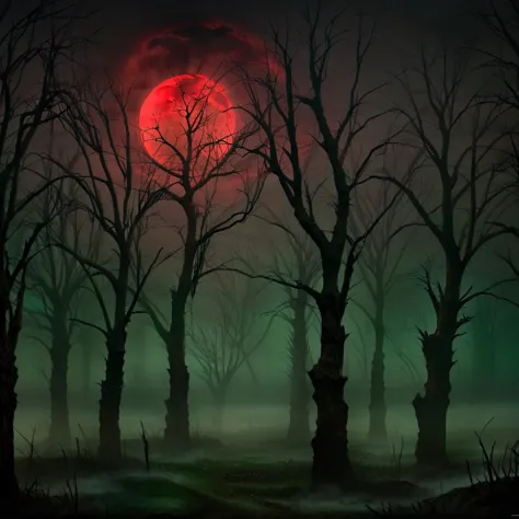 Masterpiece,absurd resolution,8k,high resolution,
NightScapes,3am,creatures,trees,bare tree,night,(dark:1.5),fog,,horror (theme),green theme,standing,outdoors,creatures behind trees,scary,shades,red sky,red moon
,  <lora:NightScapes_XL14:0.8>