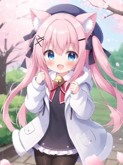 anime girl with pink hair and blue eyes eating a cookie