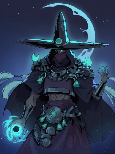 a cartoon image of a wizard with a hat and a wand